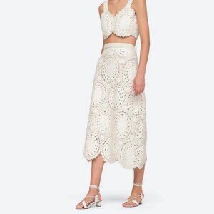 SEA New York Camila Crochet Midi Skirt
